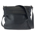 Gucci Interlocking Black Silver Leather Shoulder