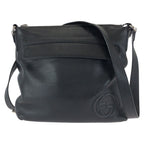 Gucci Interlocking Black Silver Leather Shoulder