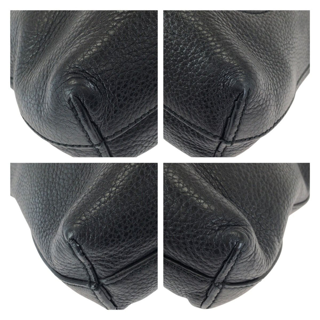 Gucci Interlocking Black Silver Leather Shoulder — view 3