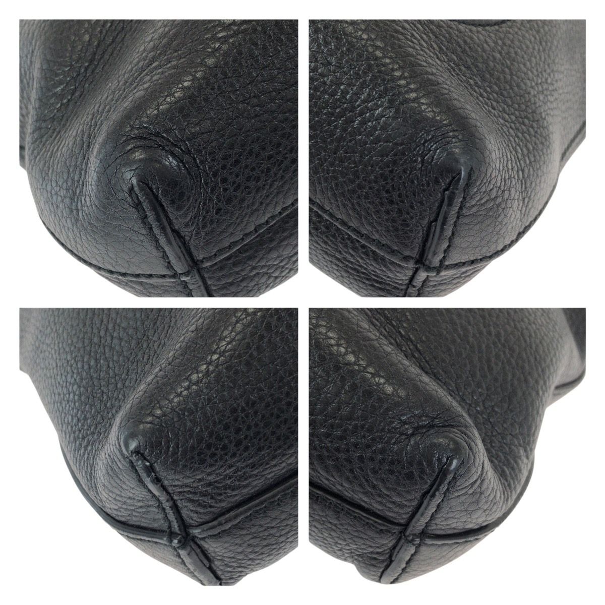 Gucci Interlocking Black Silver Leather Shoulder — view 3