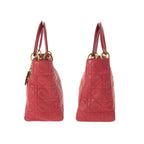 Dior Vintage Lady Cannage Red Gold Leather Handbag — view 8