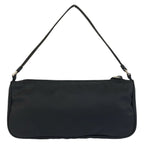 Prada Tessuto Triangular Black Silver Nylon Handbag Pouch — view 2