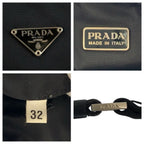 Prada Tessuto Triangular Black Silver Nylon Handbag Pouch — view 3