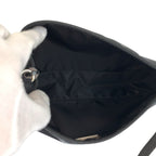 Prada Tessuto Triangular Black Silver Nylon Handbag Pouch — view 7