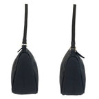 Prada Tessuto Triangular Black Silver Nylon Handbag Pouch — view 6