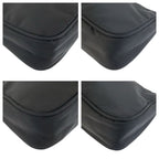 Prada Tessuto Triangular Black Silver Nylon Handbag Pouch — view 4