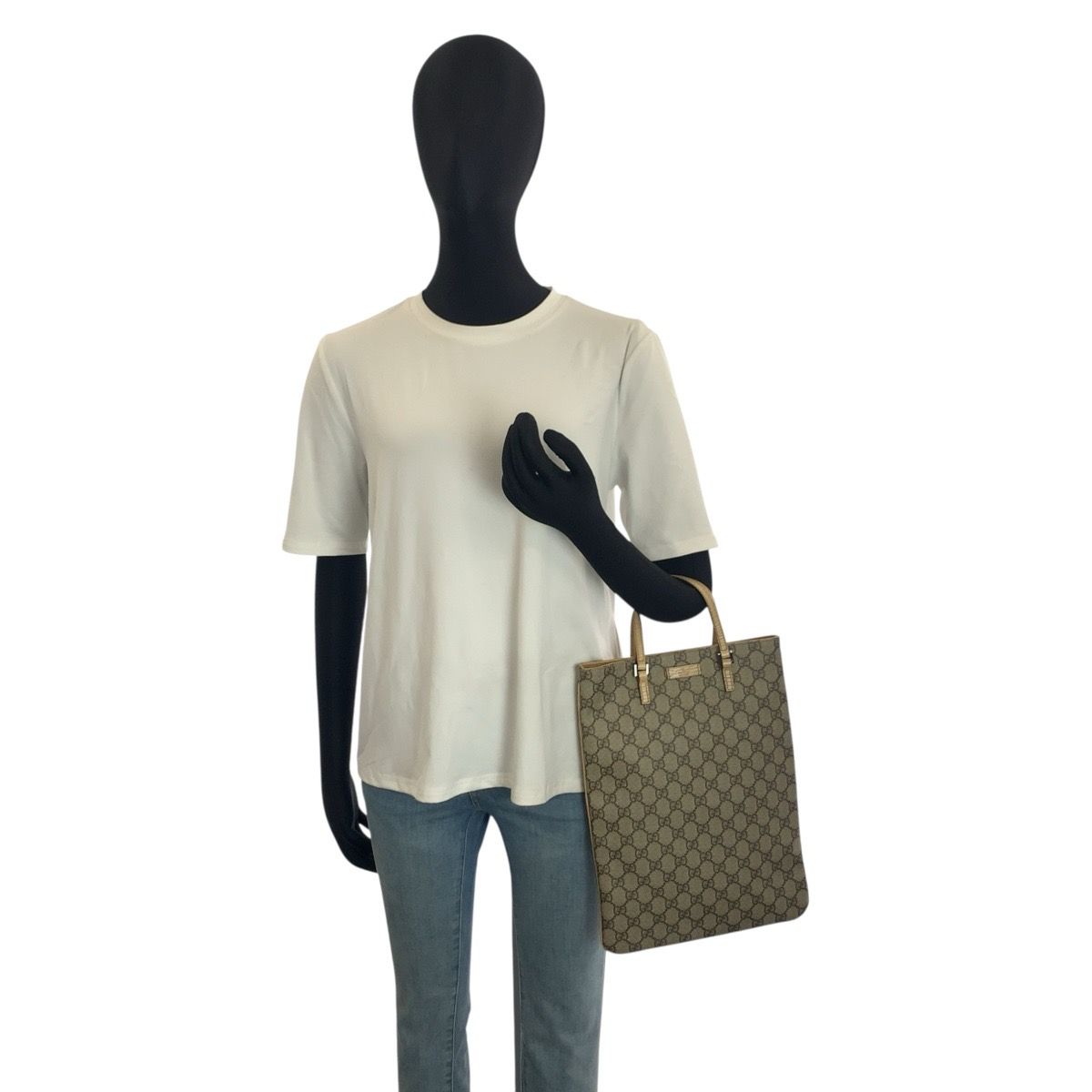 Gucci Beige GG Supreme Canvas Tote — view 5
