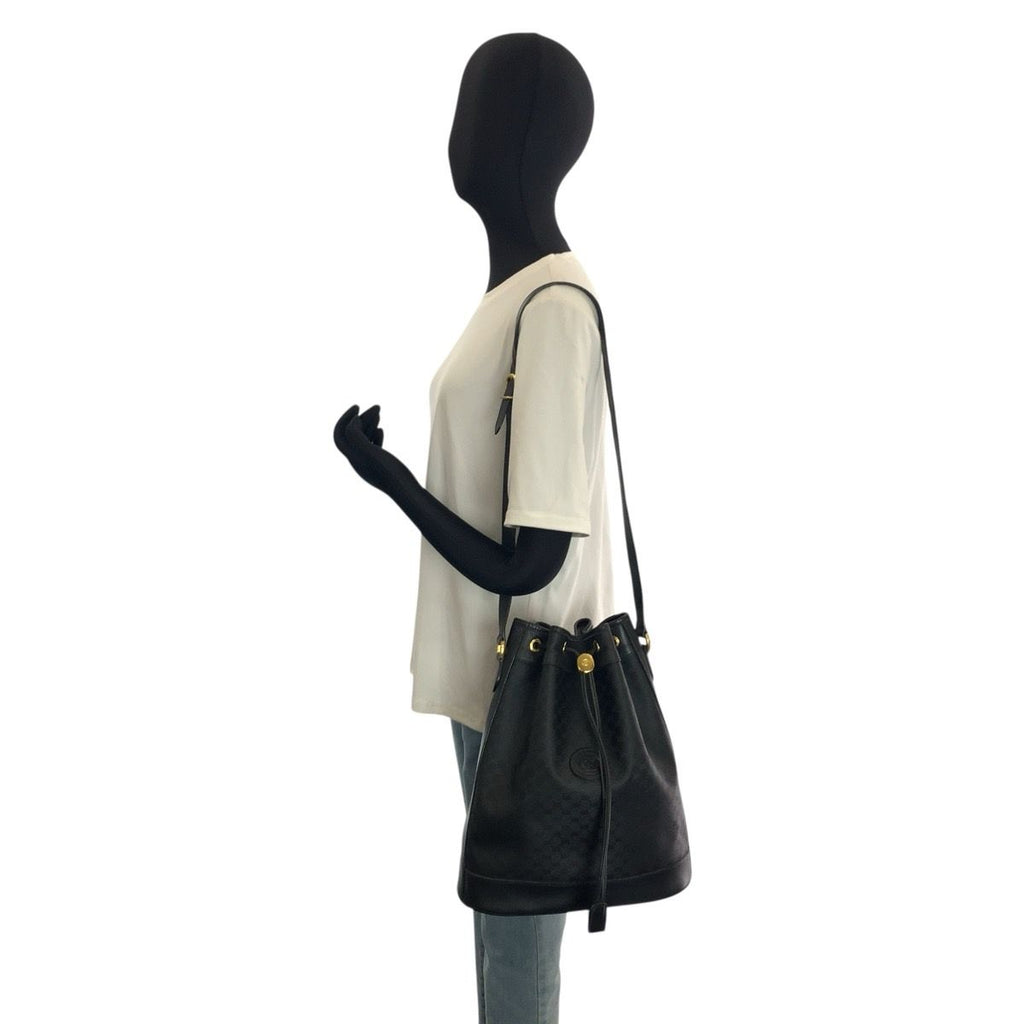 Prada Vintage Micro GG Black Supreme Canvas 001 115 Shoulder — view 7