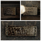 Gucci Sherry Line Black GG Canvas Leather Tote — view 4