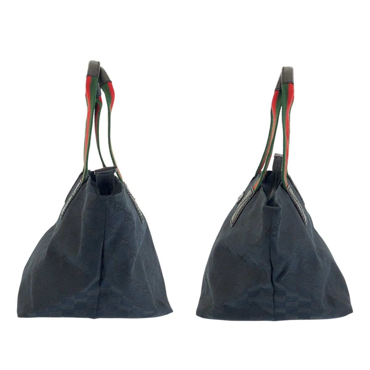 Gucci Sherry Line Black GG Canvas Leather Tote — view 6