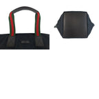 Gucci Sherry Line Black GG Canvas Leather Tote — view 9