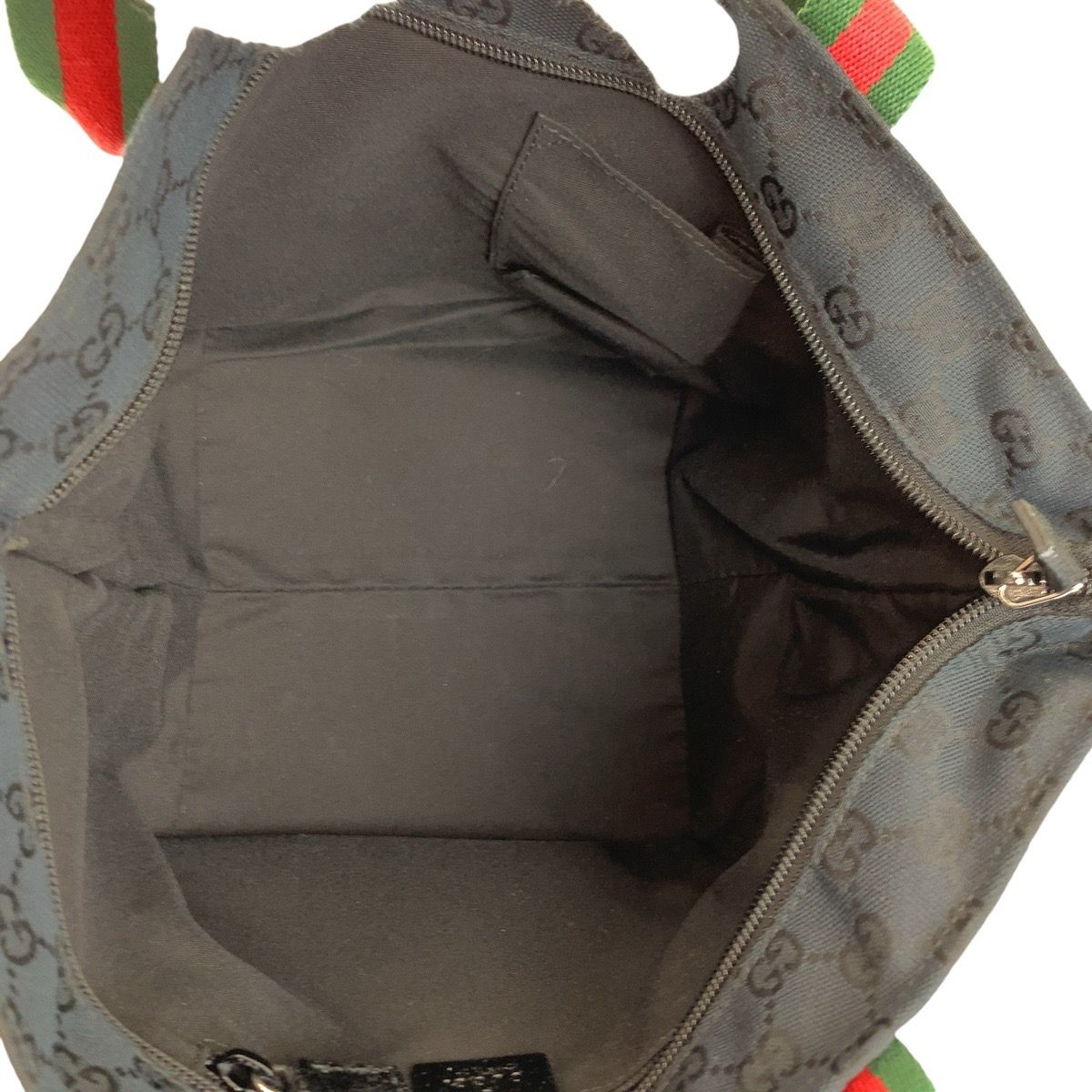 Gucci Sherry Line Black GG Canvas Leather Tote — view 7