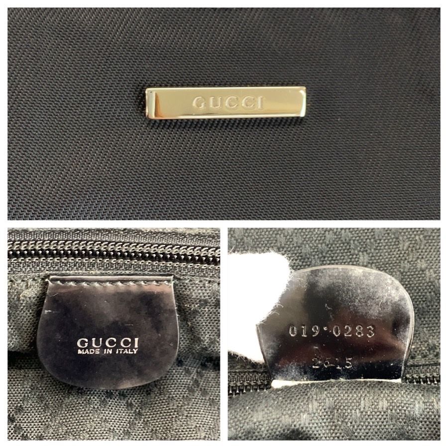 Gucci Black Silver Nylon 019 Tote Shoulder Bag 2-Way — view 3