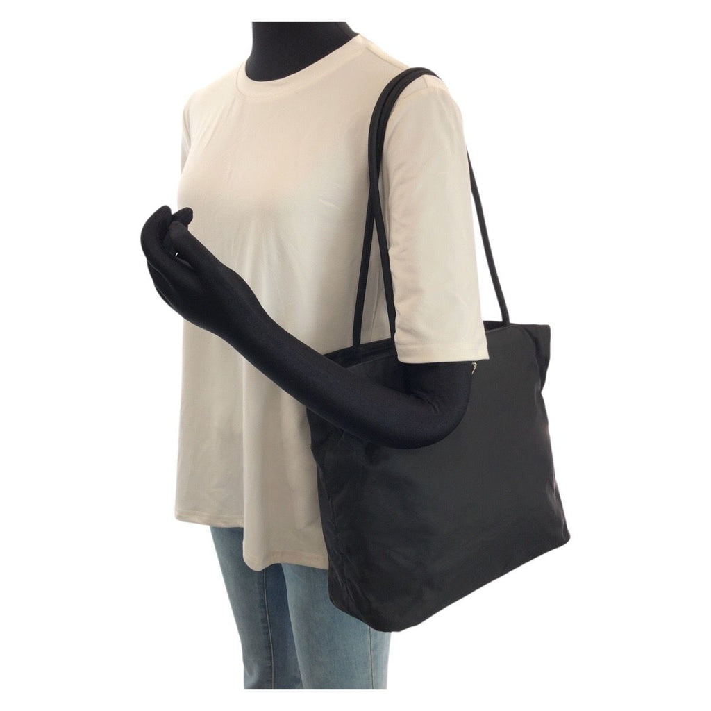 Prada Tessuto Black Silver Nylon Shoulder — view 7