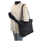 Prada Tessuto Black Silver Nylon Shoulder — view 7
