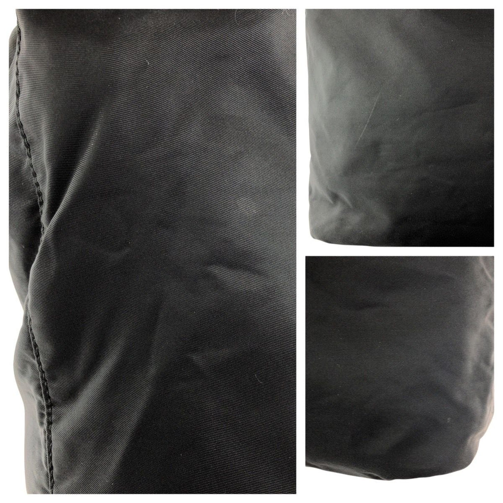 Prada Tessuto Black Silver Nylon Shoulder — view 5