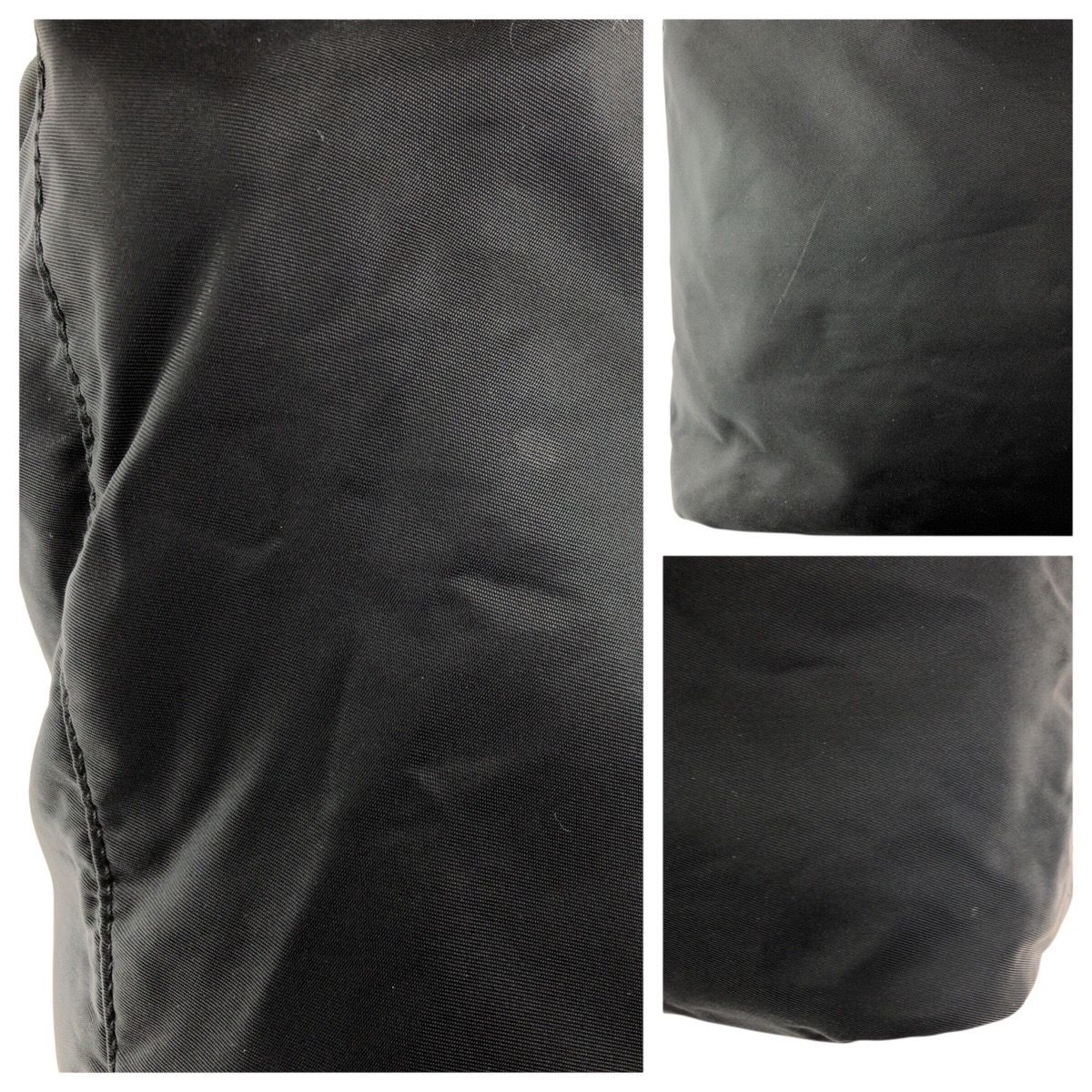 Prada Tessuto Black Silver Nylon Shoulder — view 5