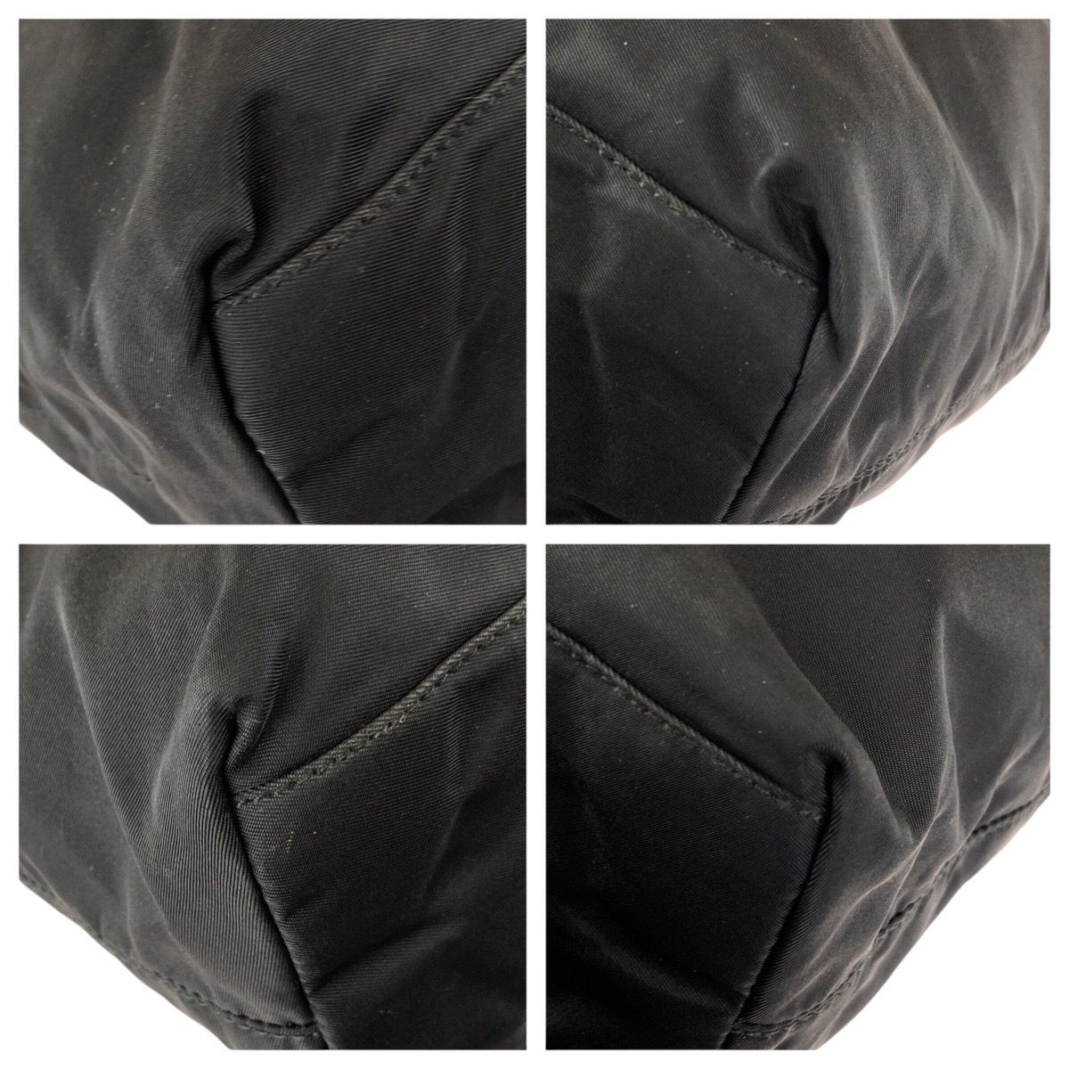 Prada Tessuto Black Silver Nylon Shoulder — view 3