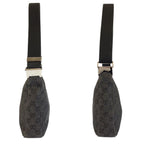 Gucci Black Silver GG Canvas Shoulder Bag Pochette — view 6