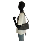 Gucci Black Silver GG Canvas Shoulder Bag Pochette — view 5