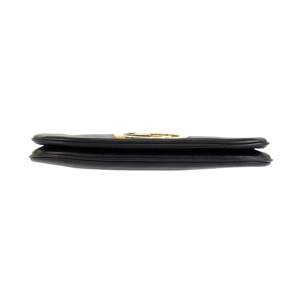 Gucci Vintage Interlocking Black Gold Leather Shoulder — view 9