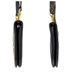 Gucci Vintage Interlocking Black Gold Leather Shoulder — view 7