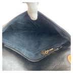 Gucci Vintage Interlocking Black Gold Leather Shoulder — view 8