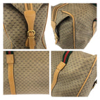 Gucci Vintage Sherry Line Micro GG Beige Gold Leather Boston — view 6