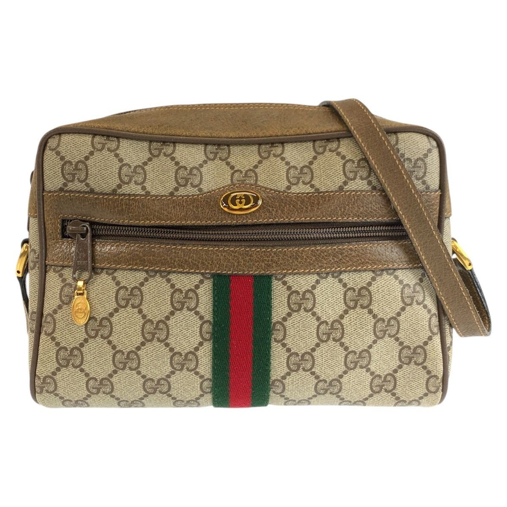 Gucci Vintage Sherry Line GG Supreme Canvas Shoulder Bag Pochette