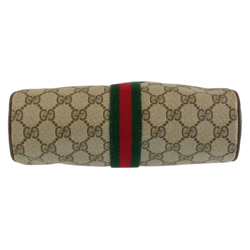 Gucci Vintage Sherry Line GG Supreme Canvas Shoulder Bag Pochette — view 9