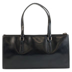 Prada Black Silver Enamel Tote — view 2