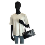 Prada Black Silver Enamel Tote — view 7