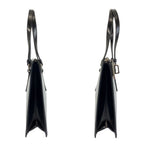 Prada Black Silver Enamel Tote — view 8