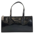 Prada Black Silver Enamel Tote