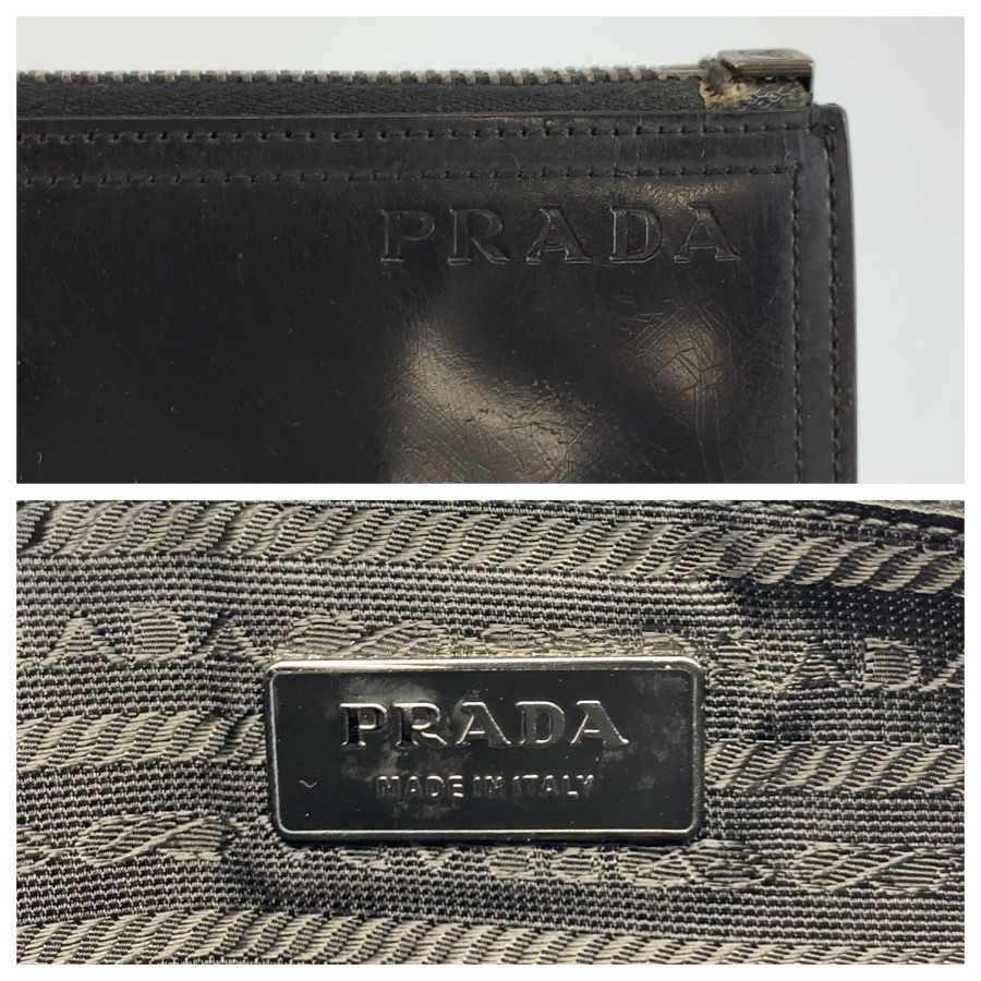 Prada Black Silver Enamel Tote — view 3