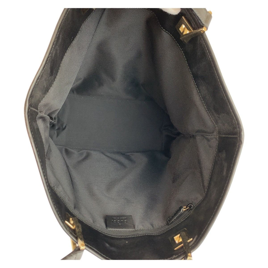 Gucci Black Gold GG Canvas Leather 002 Tote Shoulder — view 8