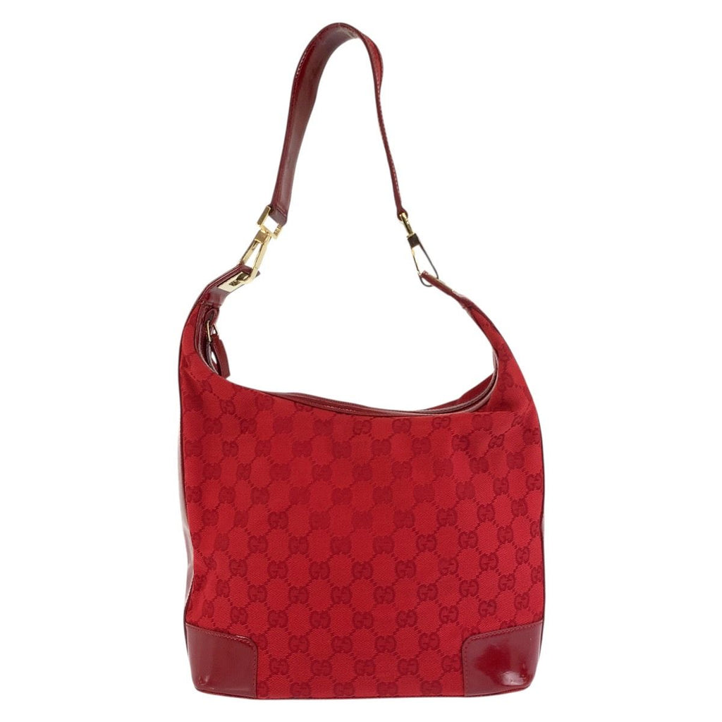 Gucci Red Gold GG Canvas Enamel 001 Hobo Shoulder