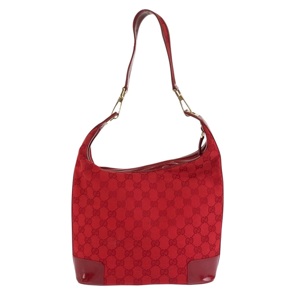 Gucci Red Gold GG Canvas Enamel 001 Hobo Shoulder — view 2