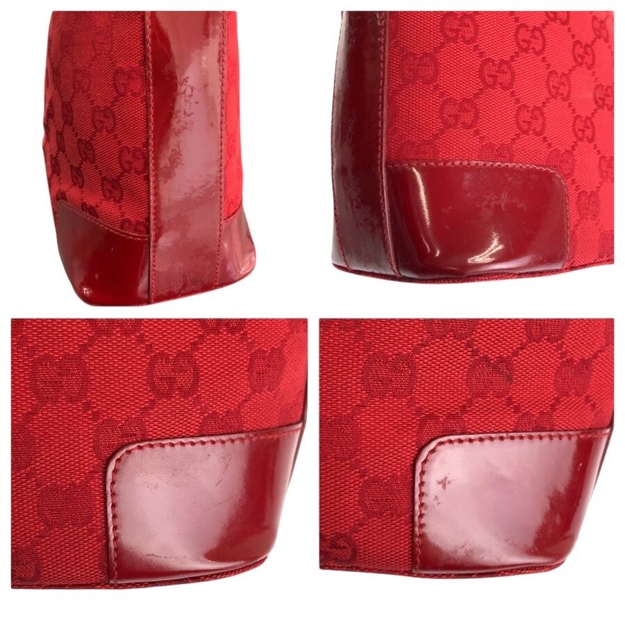 Gucci Red Gold GG Canvas Enamel 001 Hobo Shoulder — view 5