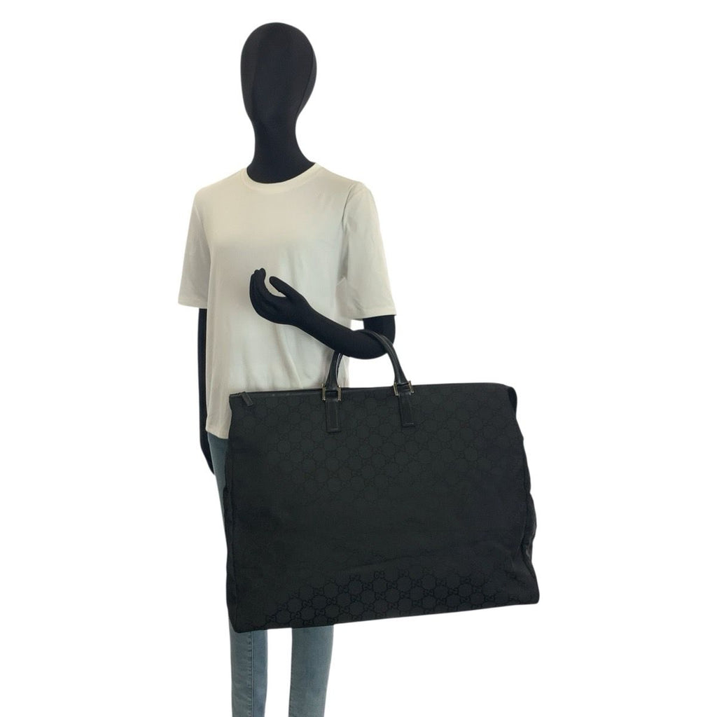Gucci GG Pattern Black Nylon Boston — view 7