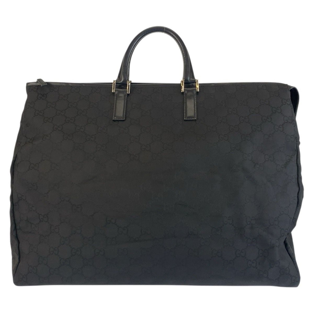 Gucci GG Pattern Black Nylon Boston