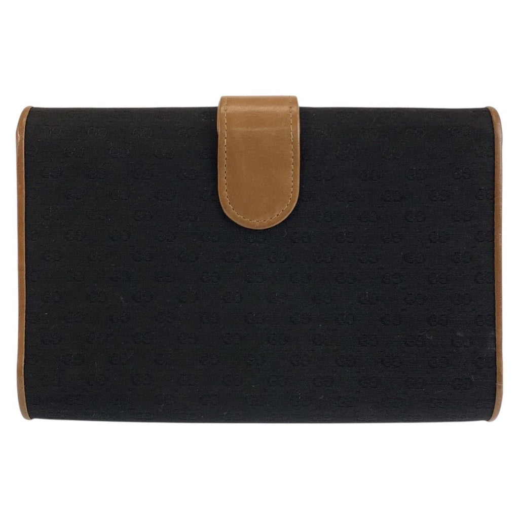 Gucci Vintage Micro GG Black Brown Gold Canvas Chain Shoulder — view 2