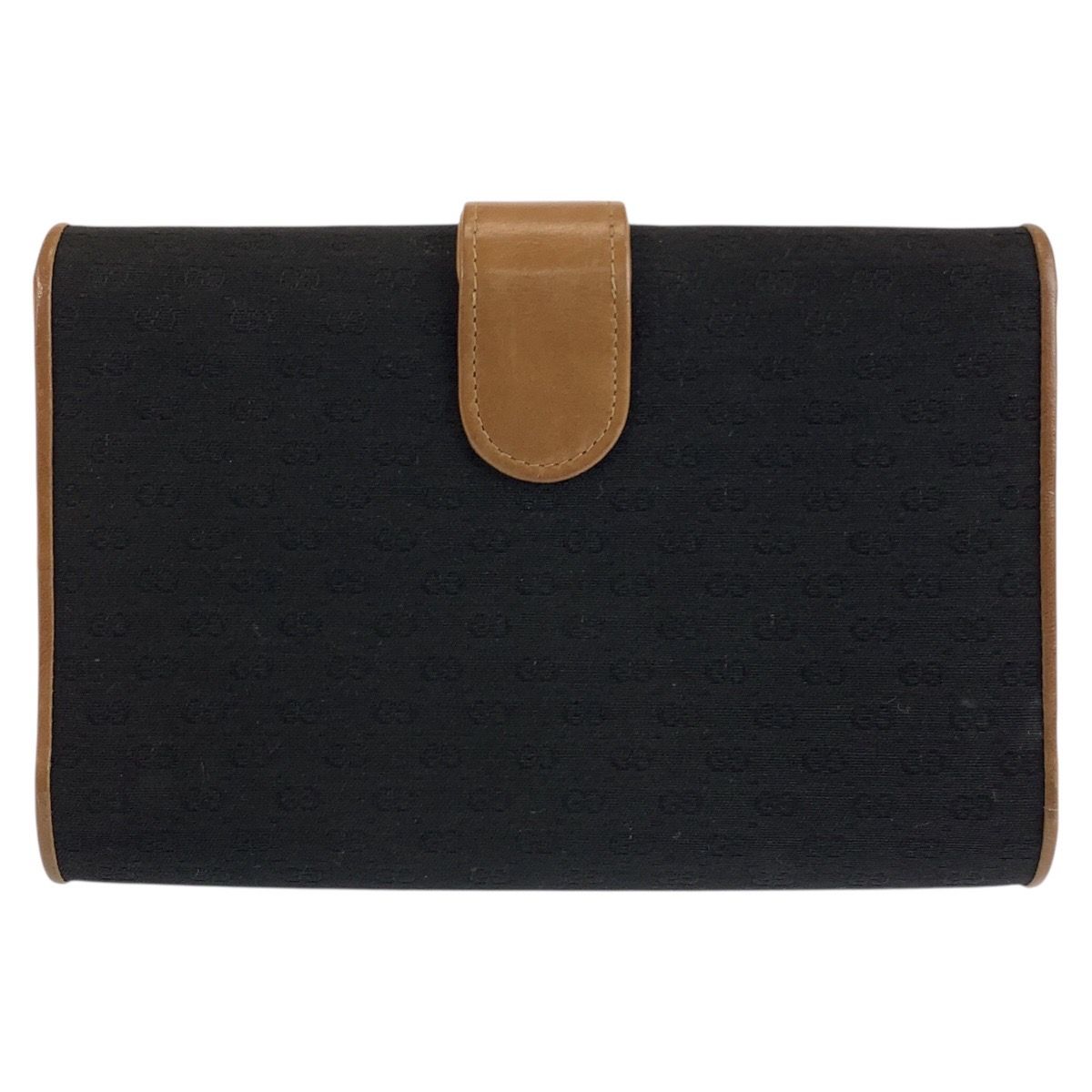 Gucci Vintage Micro GG Black Brown Gold Canvas Chain Shoulder — view 2