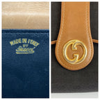 Gucci Vintage Micro GG Black Brown Gold Canvas Chain Shoulder — view 3