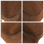Prada Brown Gold Suede Boston — view 4