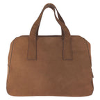 Prada Brown Gold Suede Boston — view 3