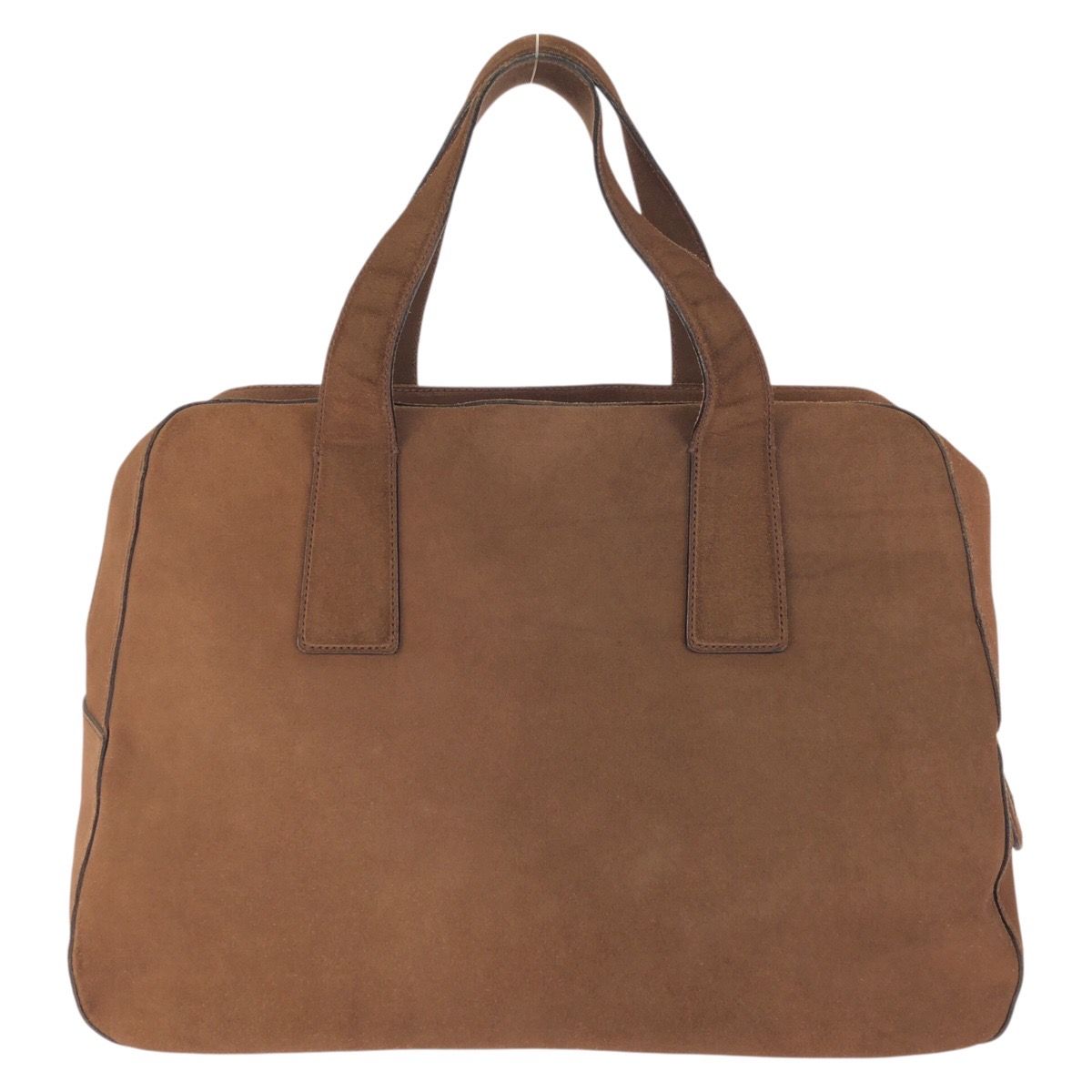 Prada Brown Gold Suede Boston — view 3