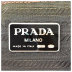 Prada Brown Gold Suede Boston — view 5