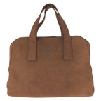 Prada Brown Gold Suede Boston — view 2