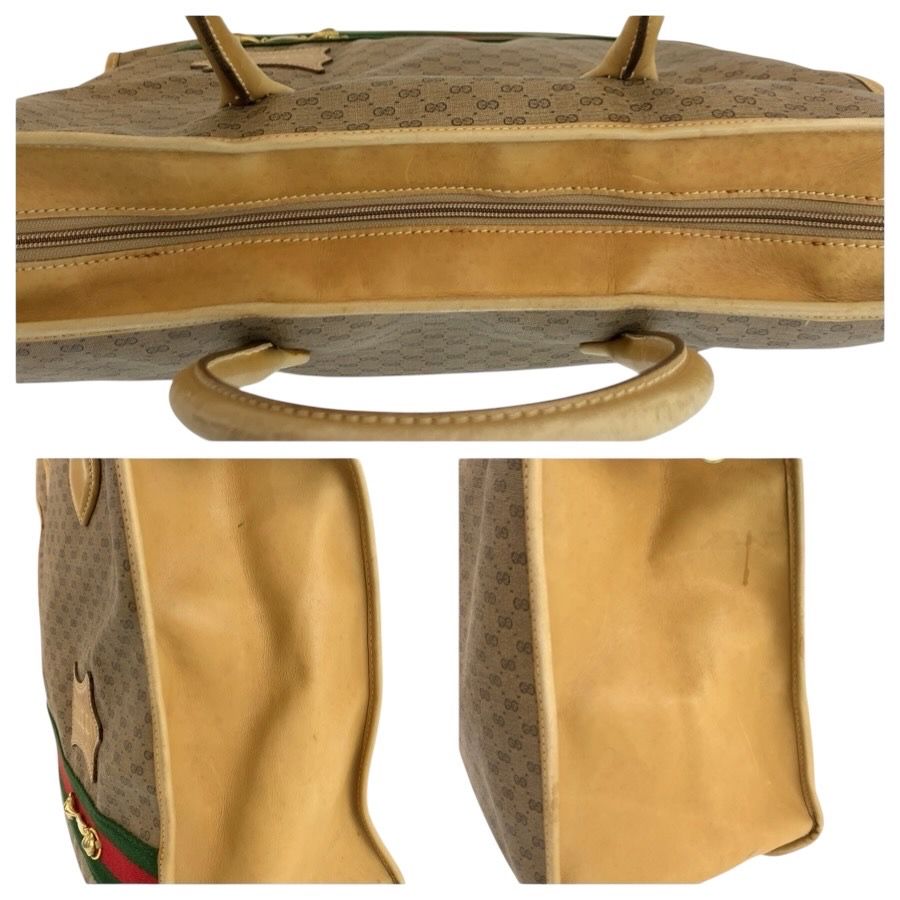 Gucci Vintage Micro GG Sherry Line Beige 24 02 Tote Business — view 6